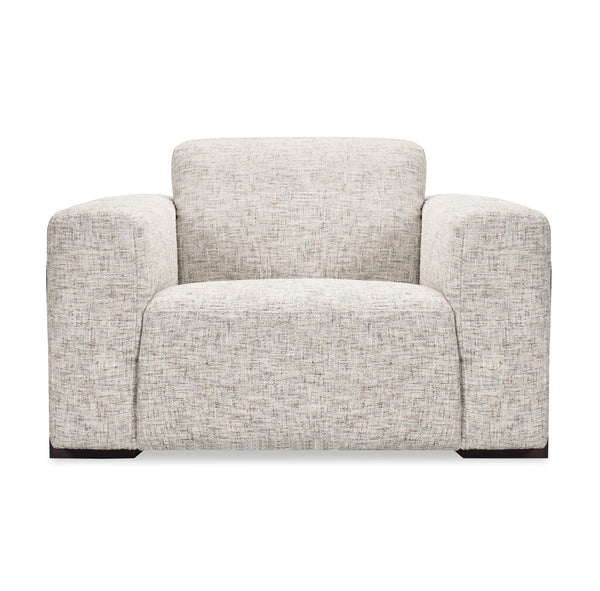 Hooker Furniture Atlas Chenille Power Recliner with Motorized Headrest and Ebony Wood Accent Trim SS444-PH1-415