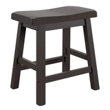 Homelegance By Top-Line Barrett Saddle Seat 18-inch Backless Stools (Set of 2) Black Rubberwood