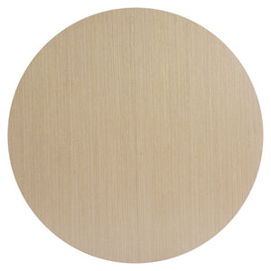 Bernhardt Bernhardt Modulum Sculptural Round Dining Table In Sahara Wood With 20" Leaf, Midcentury-Modern Flair K1821