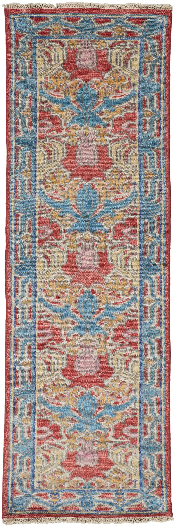 Feizy Rugs Beall Hand-knotted Wool Rug – Timeless Arts And Crafts Design With Modern Color Palettes & Style Blue,Red,Yellow Wool Bea6633fmlt000i68