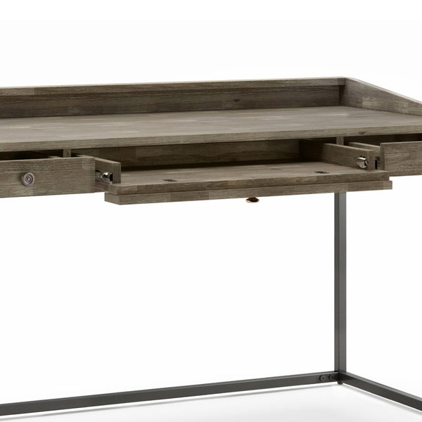 English Elm Ralston Desk - Handcrafted Distressed Grey Acacia With Modern Industrial Style & Versatile Functionality B136P159563-GIGA