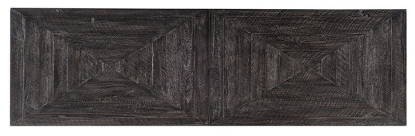 Hooker Furniture St. Armand Acacia Entertainment Console 60" Tv Stand – Distressed Black, Brushed Pewter Trim, Storage 5601-55460-BLK