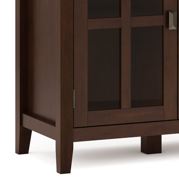 English Elm Artisan Wide 4-Door Storage Cabinet In Rich Russet Brown - Handcrafted, Versatile & Stylish Organization B136P158421