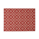 Christopher Knight Home® - Noble House - Tallevast Outdoor 5'3" X 7' Trellis Area Rug, Red and Ivory