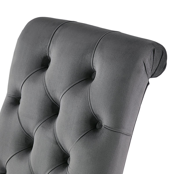 Homelegance By Top-Line Dafne Tufted Rolled Back Parsons Chairs (Set of 2) Brown Rubberwood