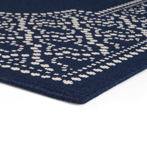 English Elm Christopher Knight Home® - MARINA 4401L Navy Polypropylene Rug 5'3" x 7' Machine Woven Loop Pile Durable Indoor Outdoor Decor 65842.00