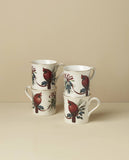 Lenox Winter Greetings Mugs, Set of 4 Red & Green, IVORY PORCELAIN 897092