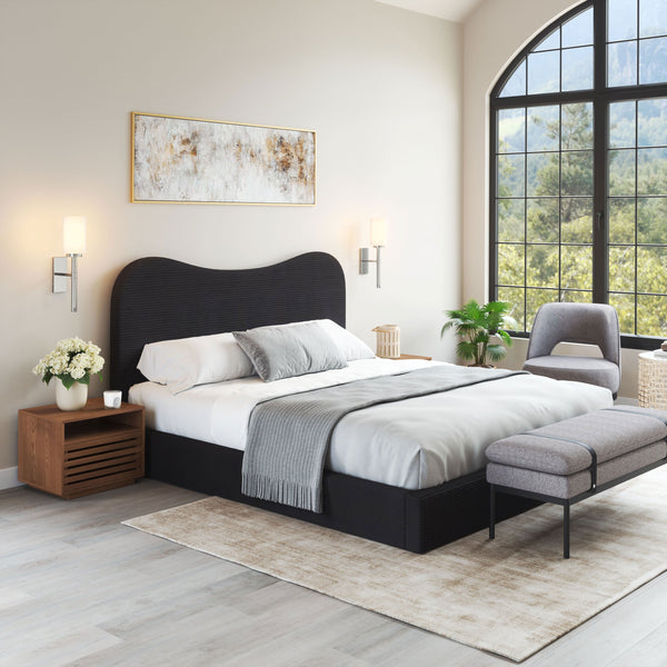 Zuo Modern Sele King Bed - Stylish Modern Design With High-quality Materials For A Chic Contemporary Bedroom Black 100% Polyester,Rubberwood,Mdf,Plywood,100% Polypropylene 110712-zuo-modern