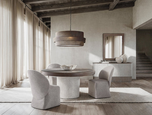 Bernhardt Bernhardt Monolith Upholstered Side Chair With Floating Curved Back, Performance Fabric, Casters 343540