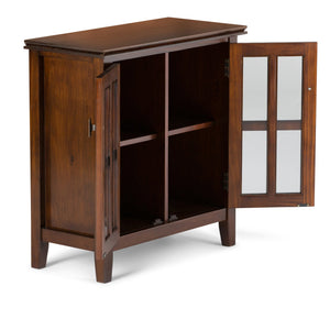 English Elm Artisan Low Storage Cabinet - Handcrafted Solid Wood In Russet Brown - Versatile & Elegant Design B136P159469