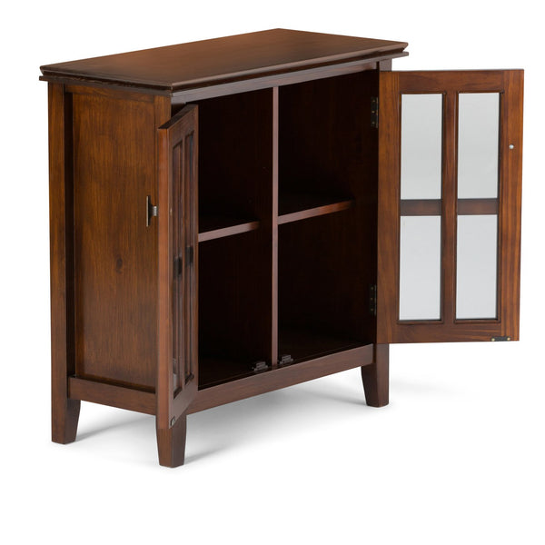 English Elm Artisan Low Storage Cabinet - Handcrafted Solid Wood In Russet Brown - Versatile & Elegant Design B136P159469