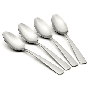 Lenox Oneida Nocha Everyday Flatware Teaspoons, Set of 4 Metallic, STAINLESS METAL H098004E