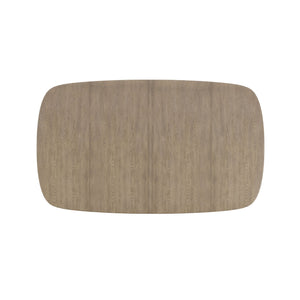 A.R.T. Furniture Finn Rectangular Dining Table – Mid-century Modern Design With Extendable Leaves & Antique Gold Accents Light Brown Parawood Solids,Elm Veneer,Metal 313220-2803