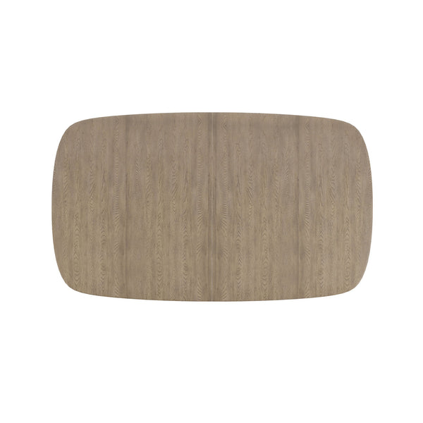 A.R.T. Furniture Finn Rectangular Dining Table – Mid-century Modern Design With Extendable Leaves & Antique Gold Accents Light Brown Parawood Solids,Elm Veneer,Metal 313220-2803