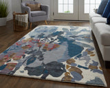 Feizy Rugs Dafney Viscose/Wool Hand Tufted Casual Rug Blue/Gray/Pink 5' x 8'