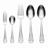 Lenox Noella 65-Piece Flatware Set Metallic, STAINLESS METAL 894646