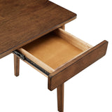 Homelegance By Top-Line Chilton Walnut Finish Writing Desk and Chair Set Walnut Rubberwood