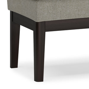 English Elm Carlson Mid-Century Ottoman Bench In Durable Greige Fabric - Stylish Seating For Any Room Decor B136P159235