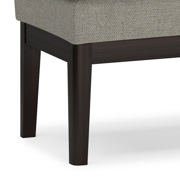 English Elm Carlson Mid-Century Ottoman Bench In Durable Greige Fabric - Stylish Seating For Any Room Decor B136P159235