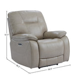 Parker House Parker Living Axel - Parchment Power Recliner Parchment 83% Polyester, 17% PU (W) MAXE#812PH-PAR