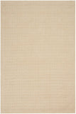 Nourison Perris PERR1 Handmade Woven No Border Indoor Only Contemporary  Rug Ivory, White 100% Wool 99446223463