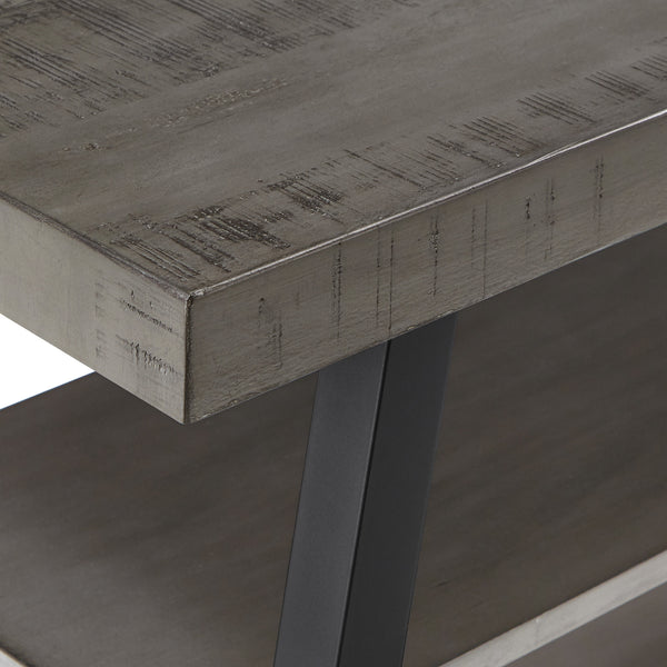 Homelegance By Top-Line Alastor Rustic X-Base 60-inch TV Stand Grey MDF