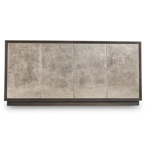 Bernhardt Bernhardt Geneve Oak and Cast Aluminum Buffet with Push Open Doors for Dining Rooms 392134