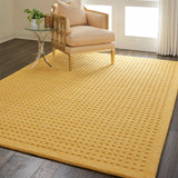 Nourison Perris PERR1 Handmade Woven No Border Indoor Only Contemporary  Rug Gold, Yellow 100% Wool 99446222978