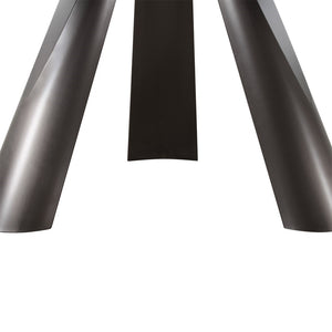 Pasargad Home Novara Round Dining Table - Modern Elegance For Sophisticated Dining Spaces D. Brown Mdf Plz-386dt-r