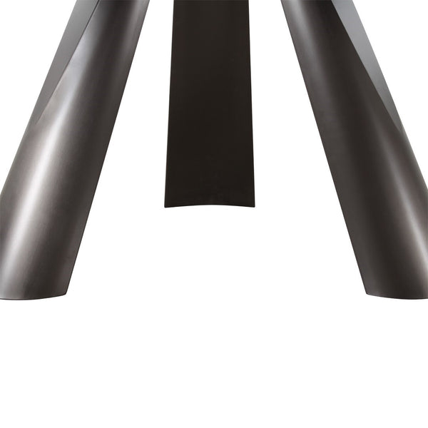 Pasargad Home Novara Round Dining Table - Modern Elegance For Sophisticated Dining Spaces D. Brown Mdf Plz-386dt-r