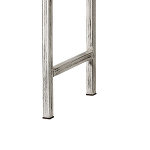 Atlas Albiera Elegant Desk with Distressed Cream Base and Natural Linen Facade for Stylish Spaces TA11003-01