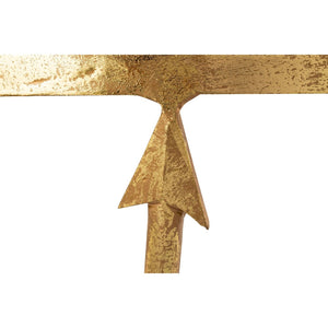 Atlas Arrow Accent Table – Sculptural Gold Metal Base with Clear Glass Top for Glamorous Modern Interiors TA11008-01