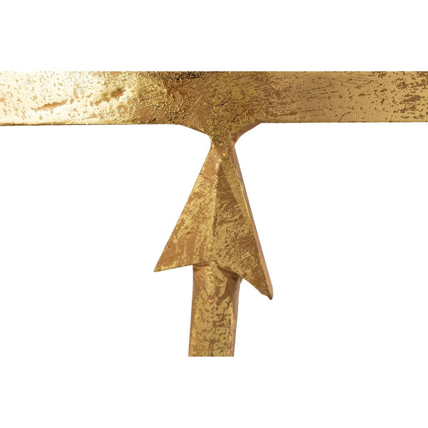 Atlas Arrow Accent Table – Sculptural Gold Metal Base with Clear Glass Top for Glamorous Modern Interiors TA11008-01