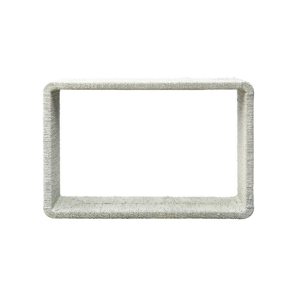 Atlas Bartlett Console Table - Modern Shoji White Design with Seagrass Frame for Entryways & Hallways TA11010-01