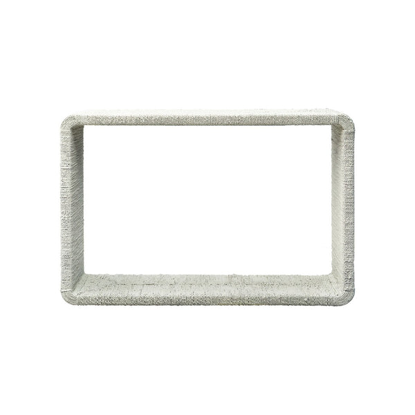 Atlas Bartlett Console Table - Modern Shoji White Design with Seagrass Frame for Entryways & Hallways TA11010-01