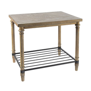 Atlas Beacon Hill Accent Table - Rustic Natural Wood, Versatile Storage & Stylish Design for Any Room TA11011-01