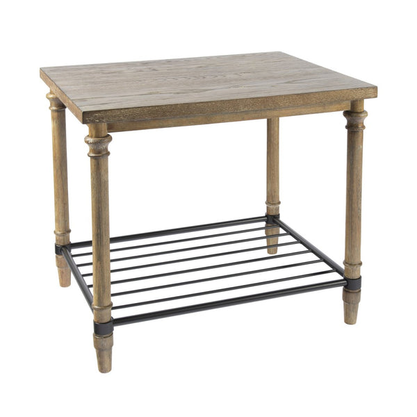 Atlas Beacon Hill Accent Table - Rustic Natural Wood, Versatile Storage & Stylish Design for Any Room TA11011-01