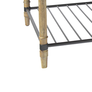 Atlas Beacon Hill Coffee Table – Rustic Natural Wood with Metal Shelf for Stylish Living Room Storage TA11012-01