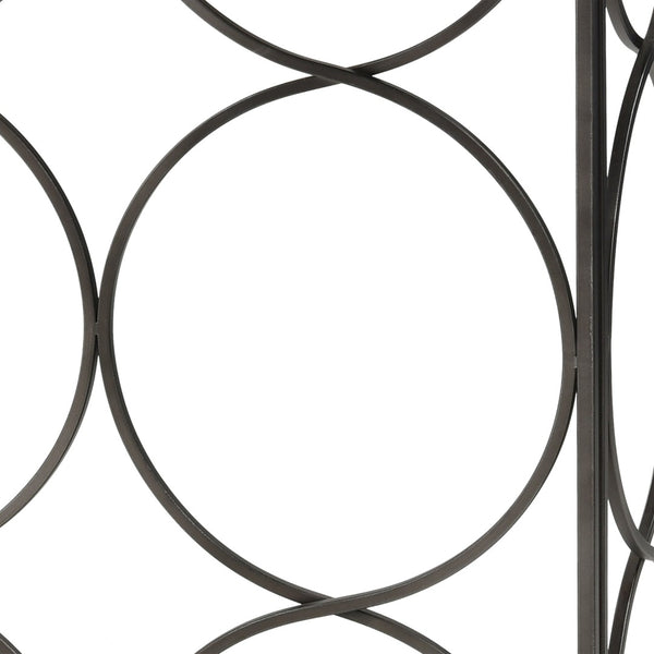 Atlas Billings Console Table - Stylish Open-Frame Design in Aged Pewter with Warm Wood Top for Versatile Use TA11016-01
