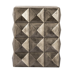 Atlas Brady Accent Table - Modern Dark Bronze Design with Pyramid Detail for Versatile Living Room Use TA11021-01