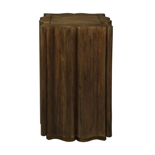 Atlas Breck Accent Table - Rustic Solid Mahogany Side Table in Harvest Brown for Charming Interiors TA11022-01