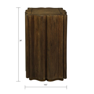 Atlas Breck Accent Table - Rustic Solid Mahogany Side Table in Harvest Brown for Charming Interiors TA11022-01
