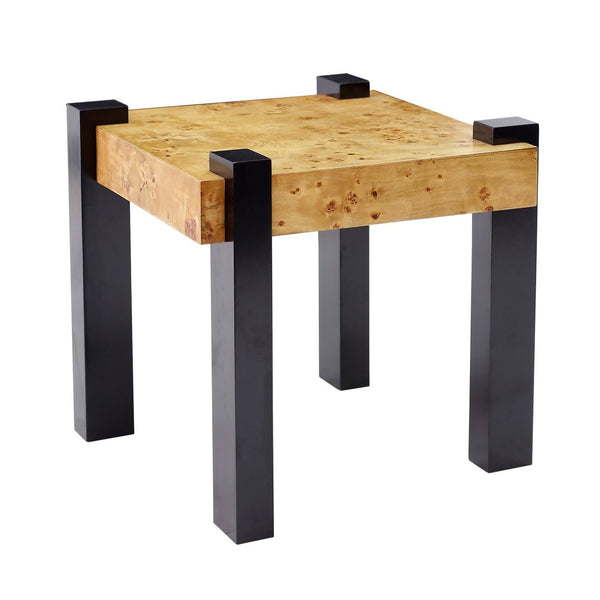 Atlas Bromo Accent Table - Stylish Natural Burl Wood with Geometric Design for Modern Living Spaces TA11024-01