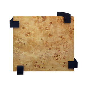 Atlas Bromo Accent Table - Stylish Natural Burl Wood with Geometric Design for Modern Living Spaces TA11024-01