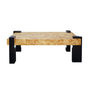 Atlas Bromo Coffee Table - Modern Natural Burl Design with Sturdy Hardwood Legs for Chic Living Spaces TA11025-01