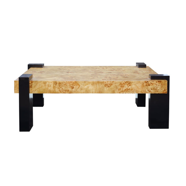 Atlas Bromo Coffee Table - Modern Natural Burl Design with Sturdy Hardwood Legs for Chic Living Spaces TA11025-01