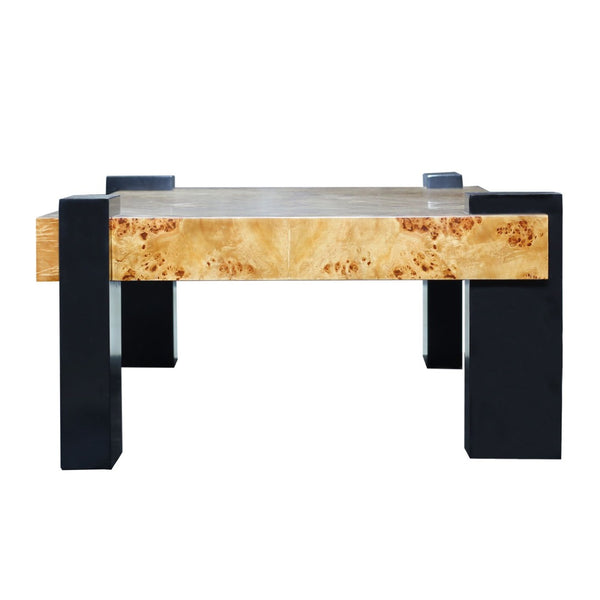 Atlas Bromo Coffee Table - Modern Natural Burl Design with Sturdy Hardwood Legs for Chic Living Spaces TA11025-01