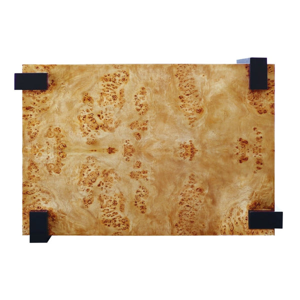 Atlas Bromo Coffee Table - Modern Natural Burl Design with Sturdy Hardwood Legs for Chic Living Spaces TA11025-01