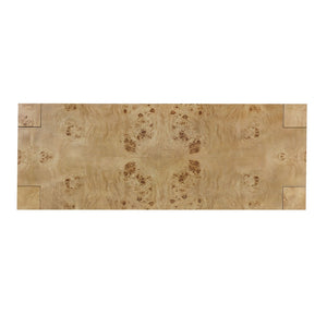 Atlas Bromo Console Table – Elegant Mappa Burl Veneer for Entryways, Hallways, and Living Spaces Natural Burl TA11026-01