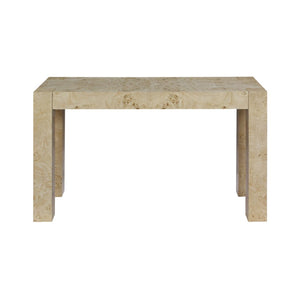 Atlas Bromo Console Table – Elegant Mappa Burl Veneer for Entryways, Hallways, and Living Spaces Bleached Burl TA11026-02